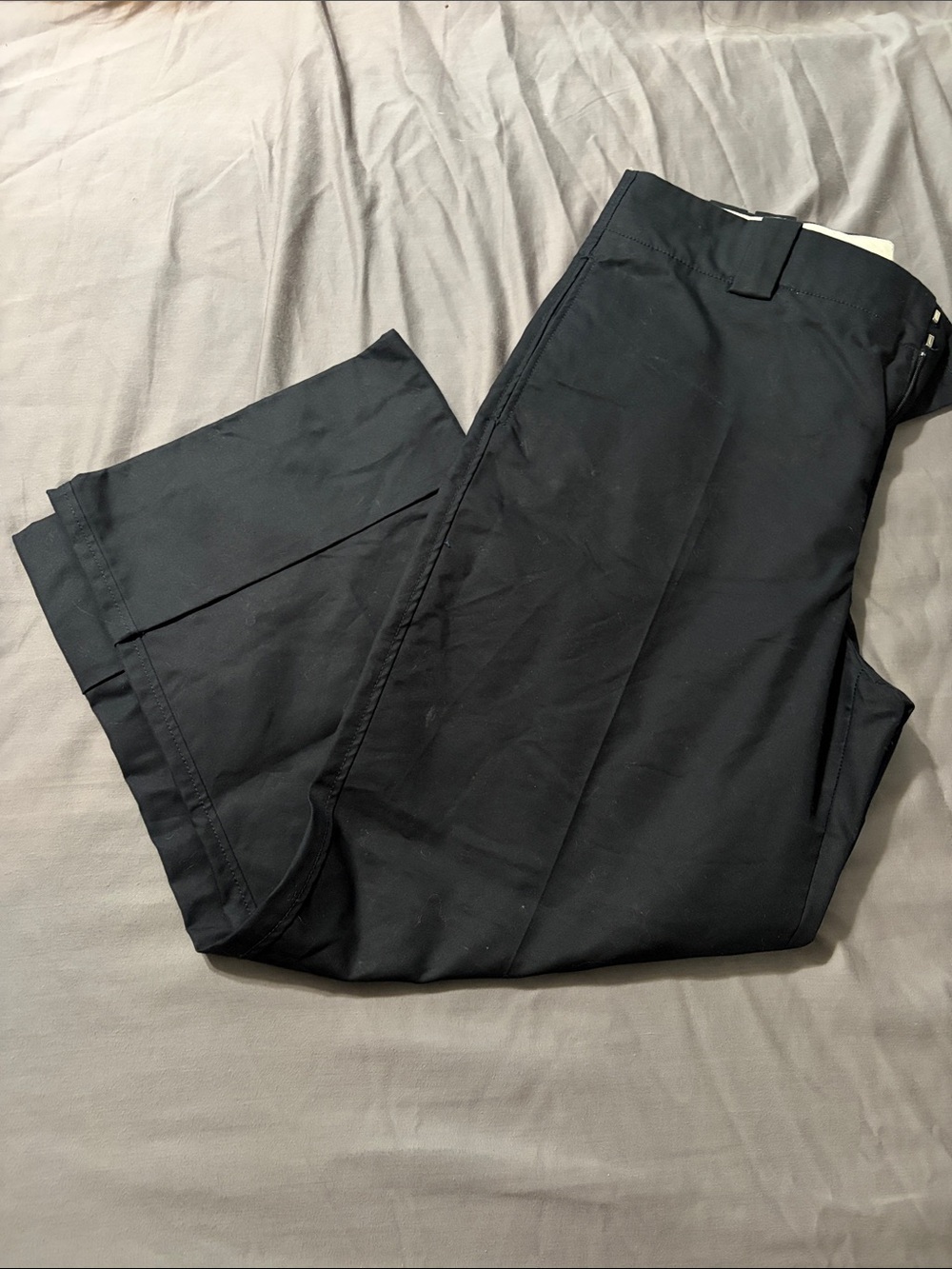 ZARA crop straight pants - navy blue